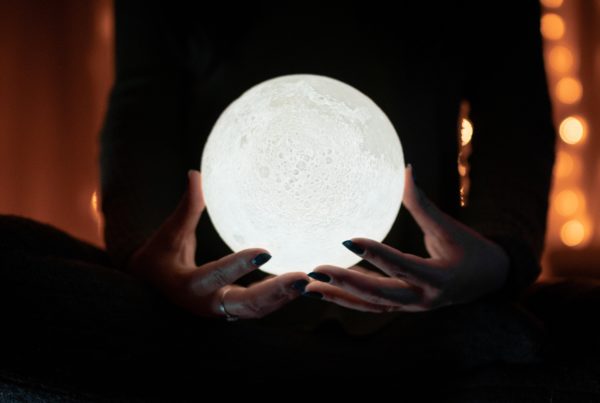 Fortune teller's crystal ball.